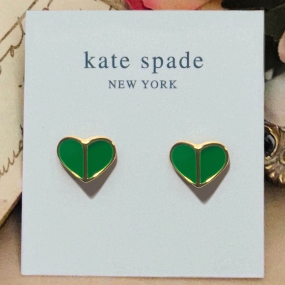 Kate Spade• Heritage Spade Small Heart Studs - Picture 4 of 4